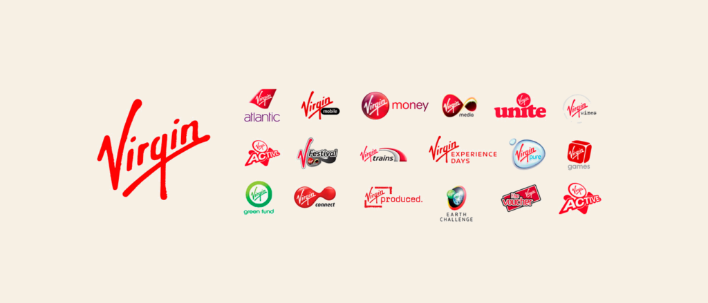 The Virgin Group brands logos