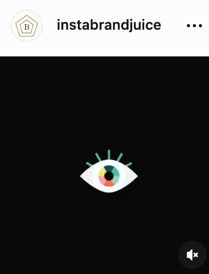 Eye with colorful rainbow animated on black background.